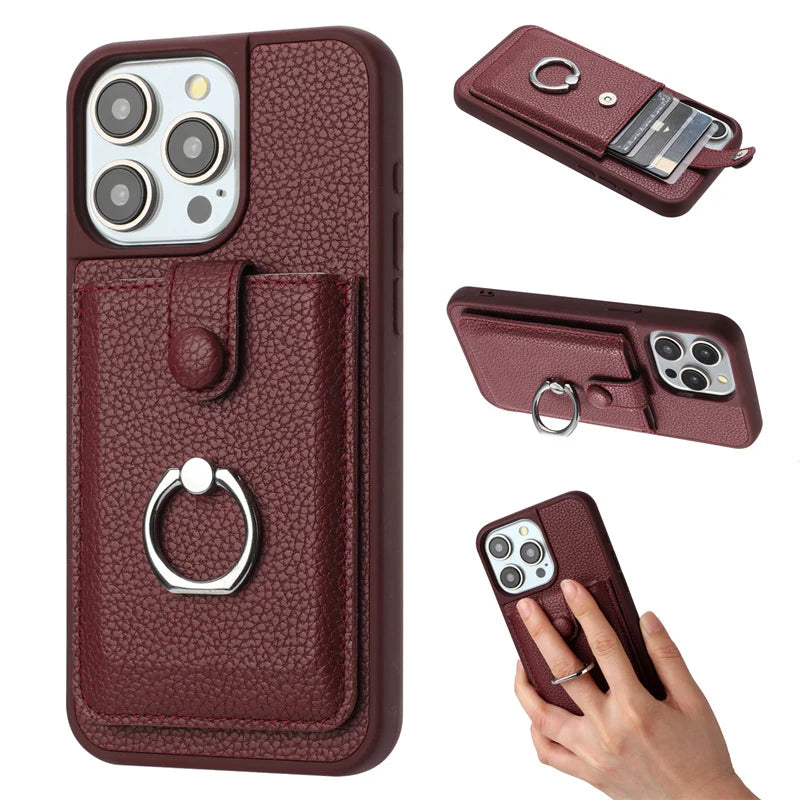 Leather iPhone Case with Card Slots
