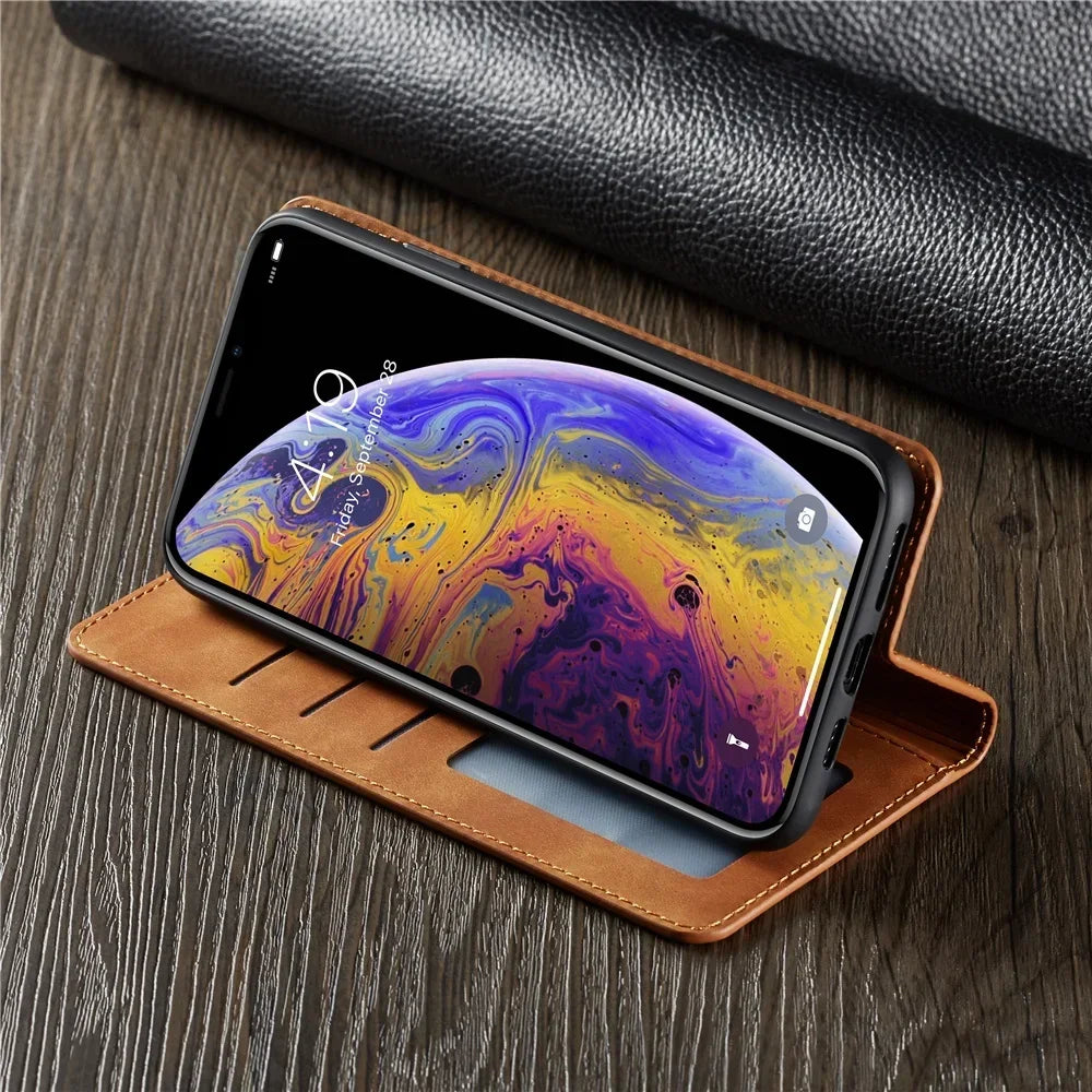 Thin Suede iPhone Wallet Case