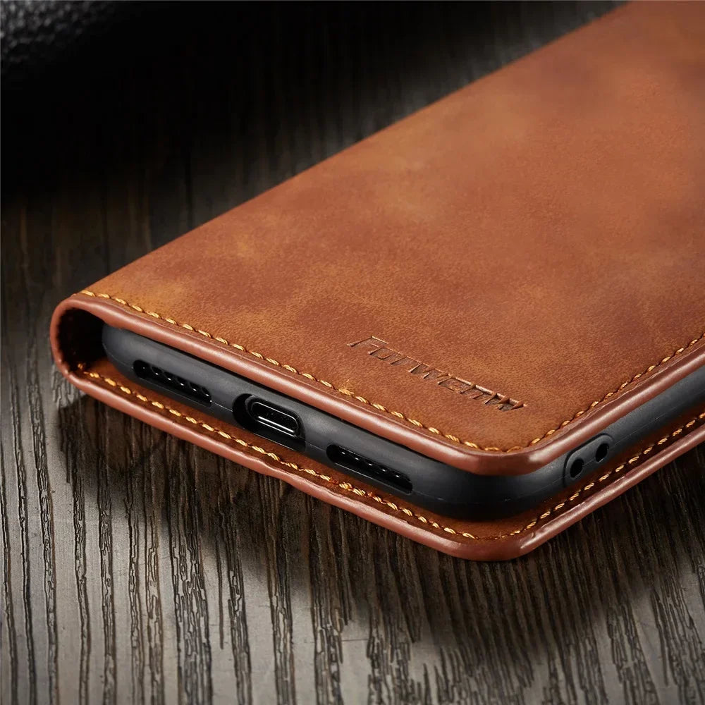 Thin Suede iPhone Wallet Case