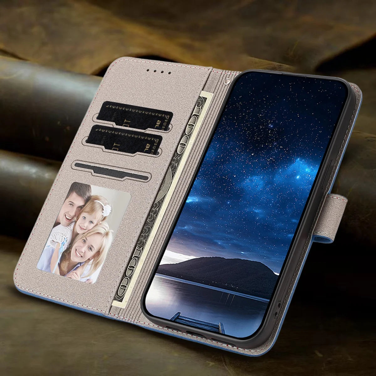 Leather Flip Samsung Galaxy Wallet Case