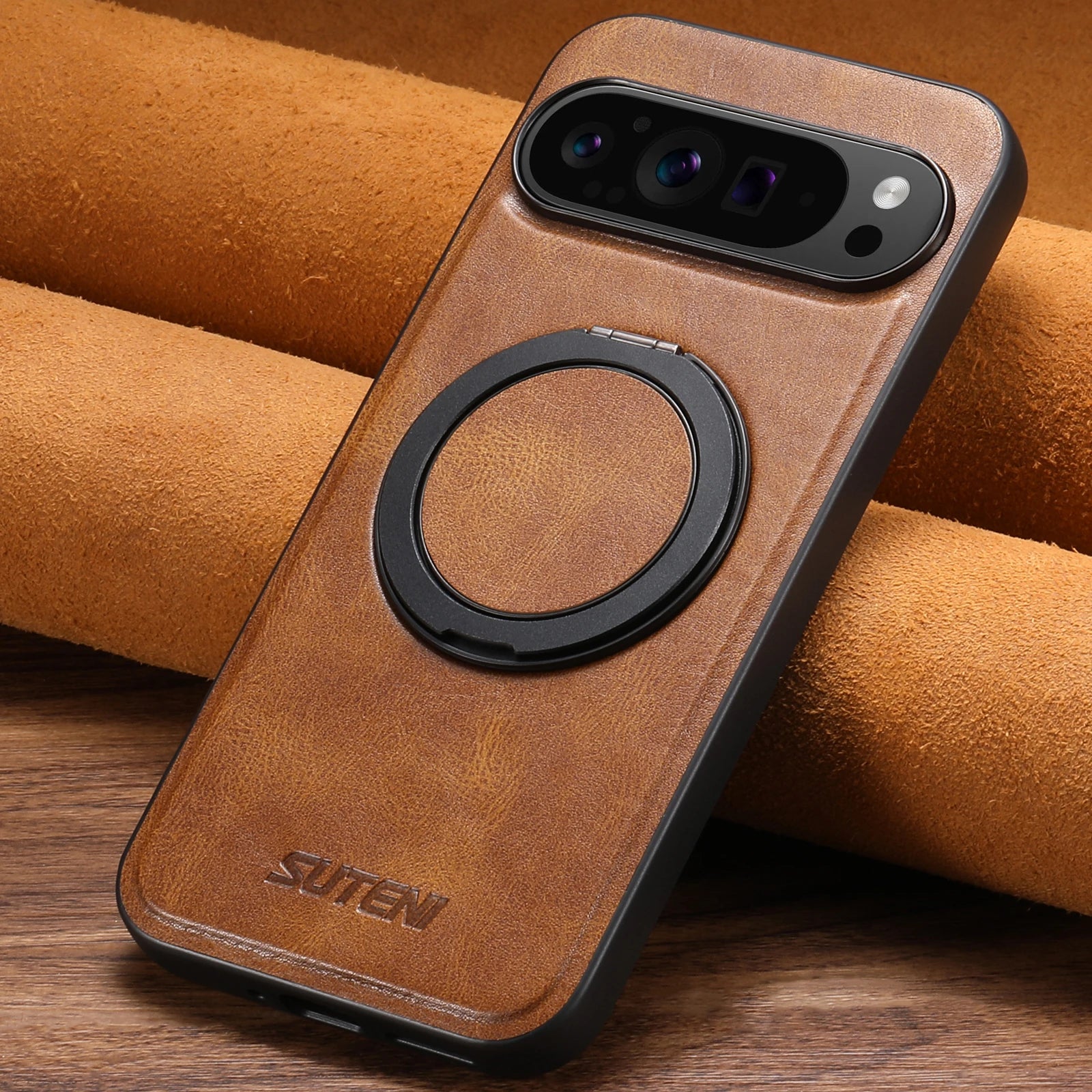 Leather MagSafe Google Pixel Case with Stand
