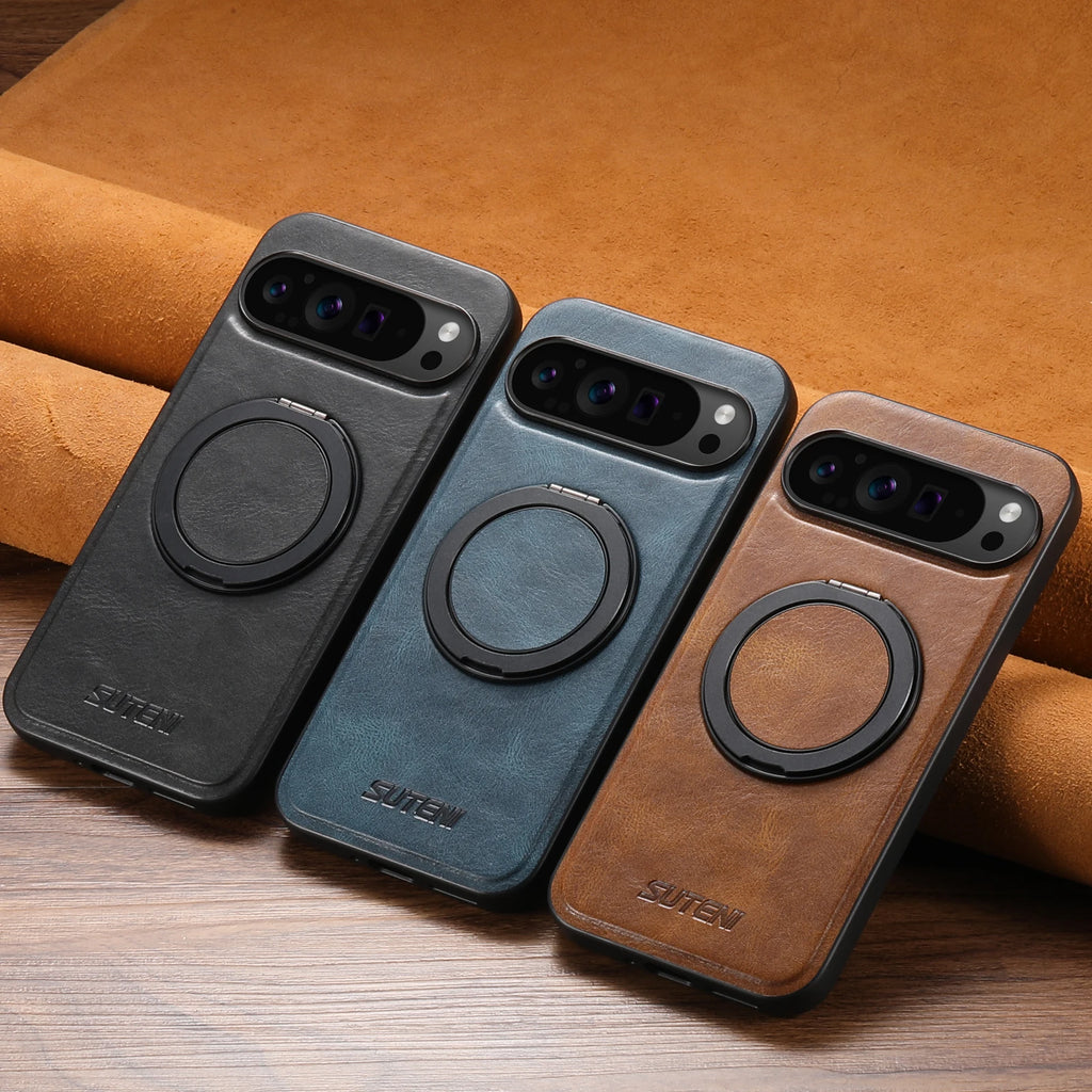 Leather MagSafe Google Pixel Case with Stand