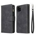 Leather iPhone Wallet Case with Strap