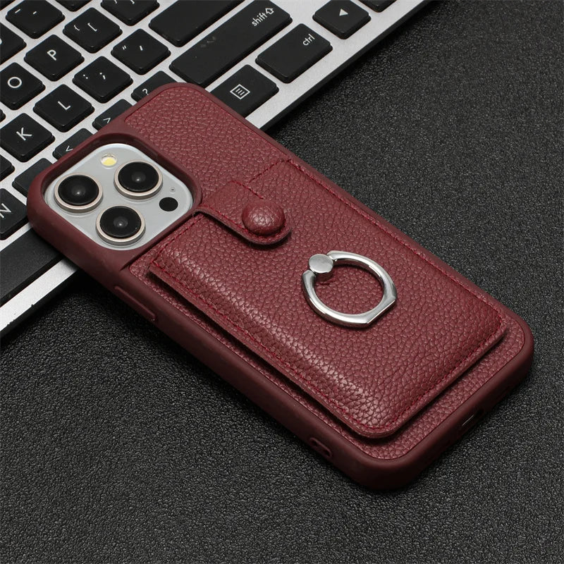 Leather iPhone Case with Card Slots