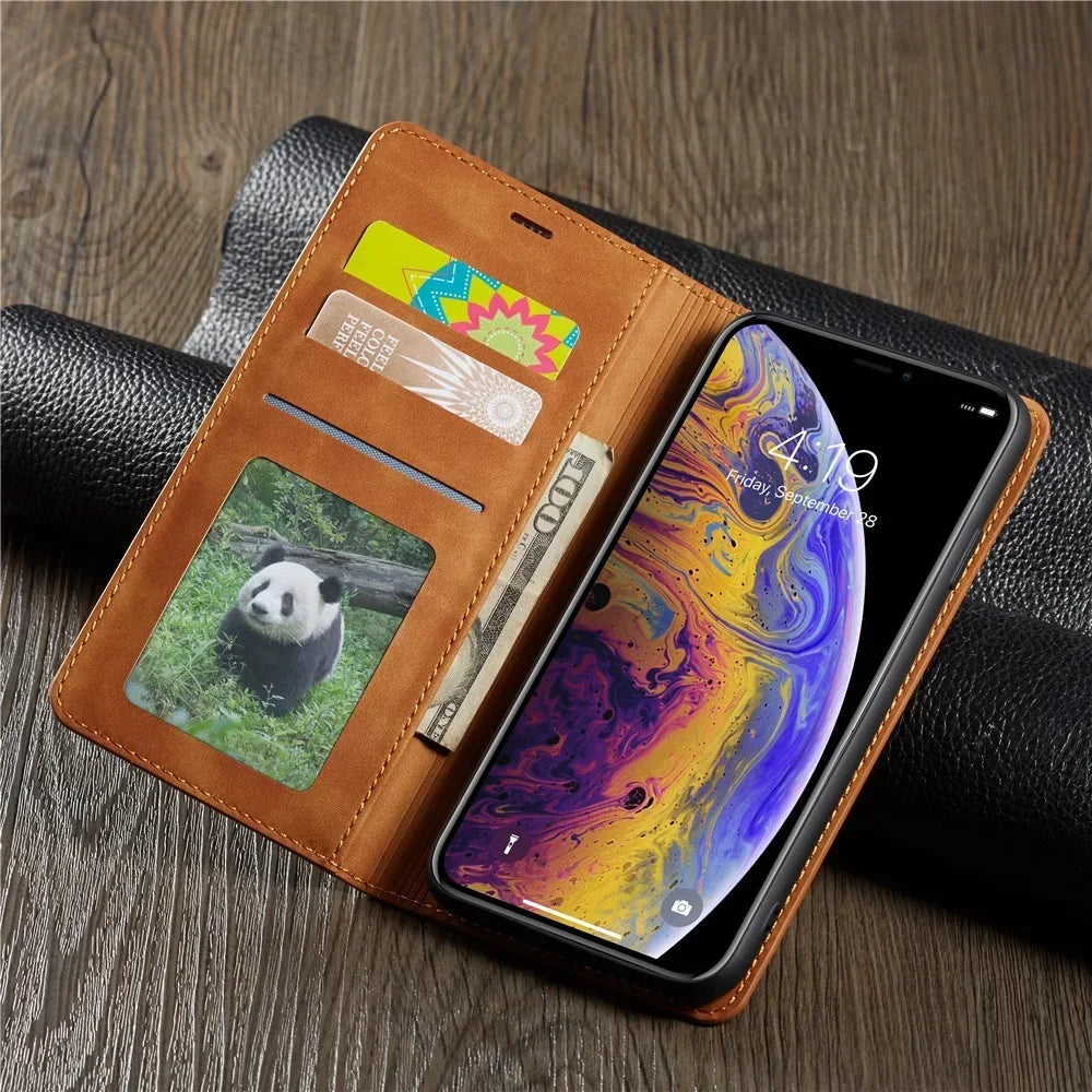 Thin Suede iPhone Wallet Case